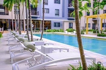 Heated, swimming pool with soaking spa and sundeck